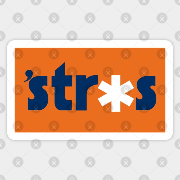 Stros Asterisk - Orange Sticker by KFig21